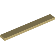 Lego Tile 1 x 8 with Groove / Tan