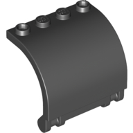Lego Panel 3 x 4 x 3 Curved / Black