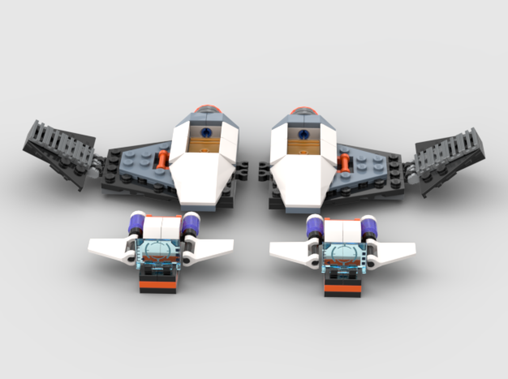 Lego Galactic Spaceship Extra Wings & Speeders (60446 Mod)