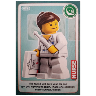 Lego Trading Card, Create The World - Nurse / [No Color/Any Color]