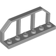 Lego Plate Special 1 x 6 with Train Wagon End Fence / Light Bluish Gray