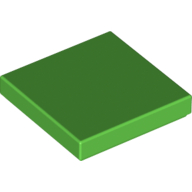 Lego Tile 2 x 2 with Groove / Bright Green