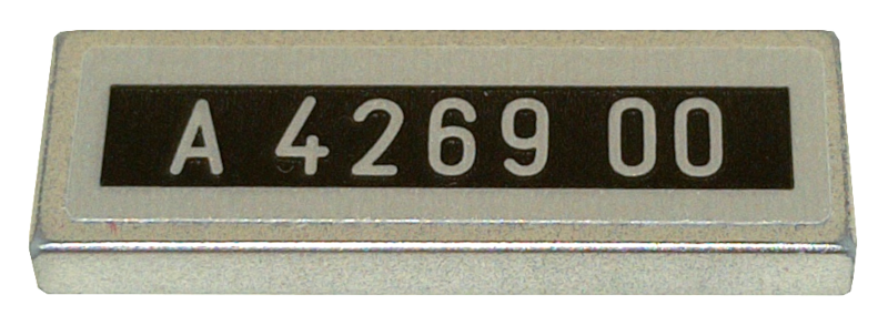 Lego Tile 1 x 3 with License Plate 'A 4269 00' Pattern (Sticker) - Set 76911