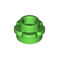 Lego Plant, Flower, Plate Round 1 x 1 with 5 Petals / Bright Green