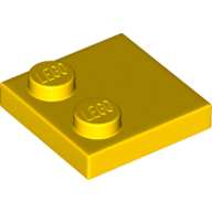 Lego Plate Special 2 x 2 with Only 2 studs / Yellow