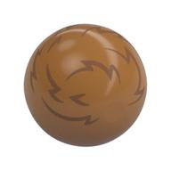 Lego Technic Ball Joint with Dark Brown Fur (Tribble) Print / Medium Nougat