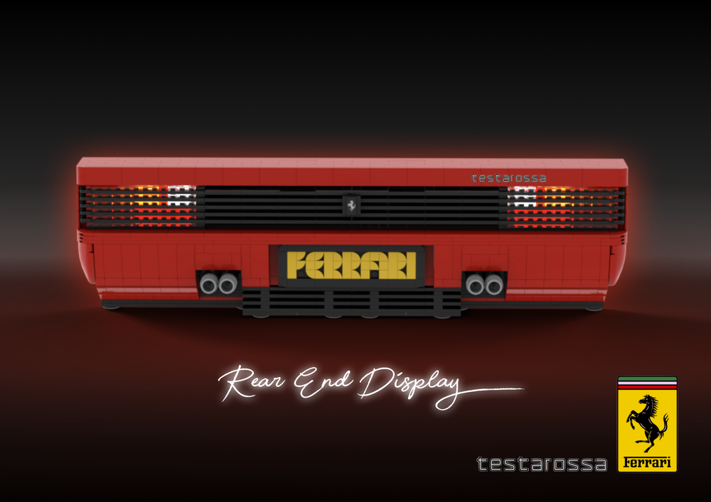 Lego 1:4 Testarossa Rear End Display