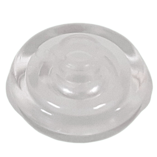 Lego Pen Bead, Round Short, Curved Edge / Trans-Clear