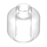 Lego Minifig Head [Plain] [Blocked Open Stud] / Trans-Clear