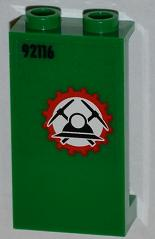 Lego Panel 1 x 2 x 3 with Side Supports - Hollow Studs with Miners Logo (Helmet with Crossed Pickaxes ) and '92116' Pattern Left (Sticker) - Set 4203