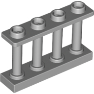 Lego Fence Spindled 1 x 4 x 2 [4 Top Studs] / Light Bluish Gray