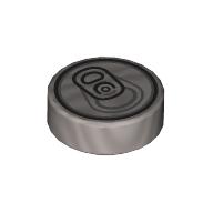 Lego Tile Round 1 x 1 with Soda Can Tab, Ring Pull Print