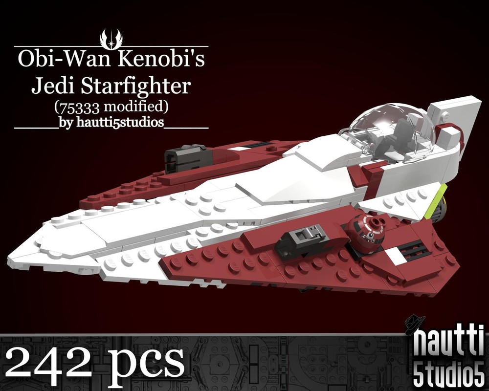 Lego Obi-Wan’s Delta-7 Starfighter (75333 modified, NO EXTRA PIECES)
