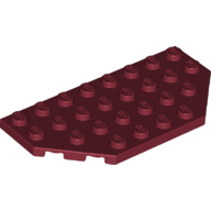 Lego Wedge Plate 4 x 8 Cut Corners / Dark Red