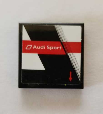 Lego Tile 2 x 2 with White 'Audi Sport' Pattern Model Left Side (Sticker) - Set 75872