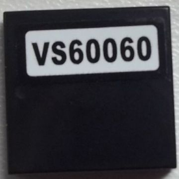 Lego Tile 2 x 2 with 'VS60060' Pattern (Sticker) - Set 60060