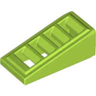 Lego Brick Sloped 18° 2 x 1 x 2/3 with 4 Slots / Grate / Lime