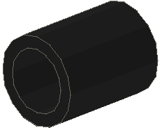Lego Hinge Brick 1 x 8 Joining Ring / Black