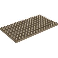 Lego Duplo Plate 8 x 16 / Dark Tan
