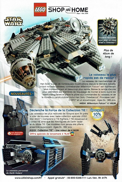 Lego 2004 Insert - World Club Magazine French - September - December