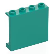 Lego Panel 1 x 4 x 3 [Side Supports / Hollow Studs] / Dark Turquoise