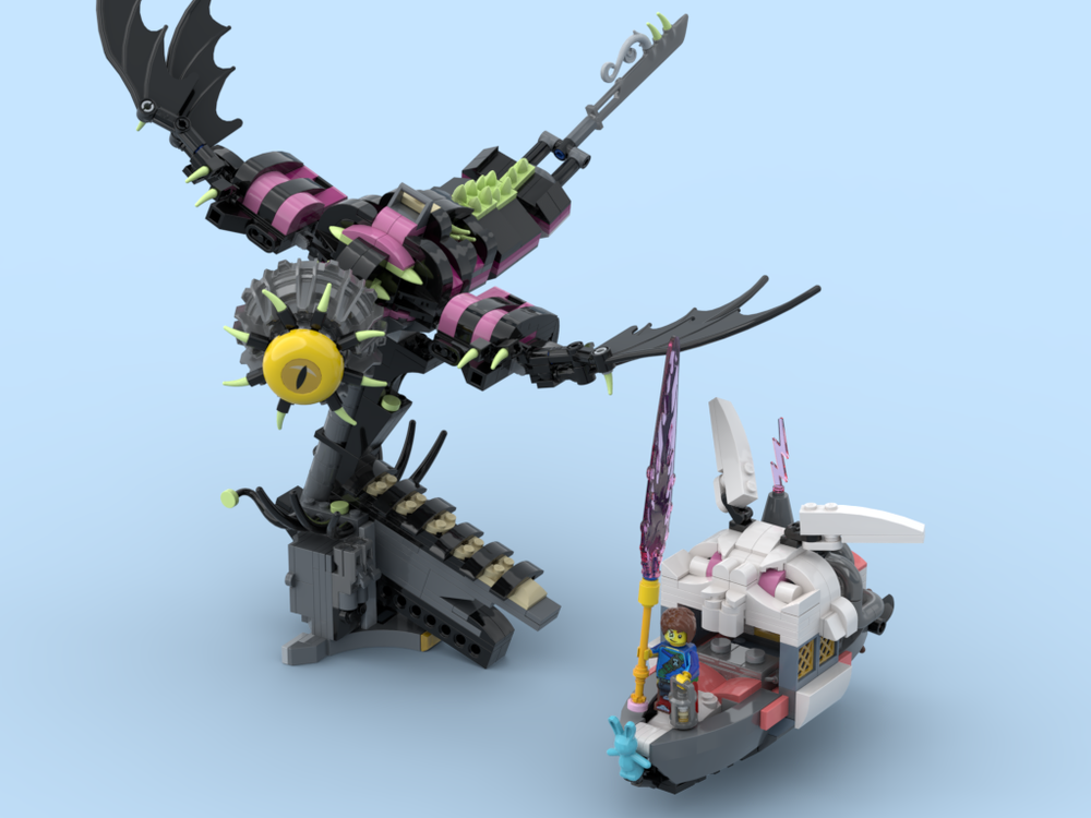 Lego a duel with the Flying Nightmare