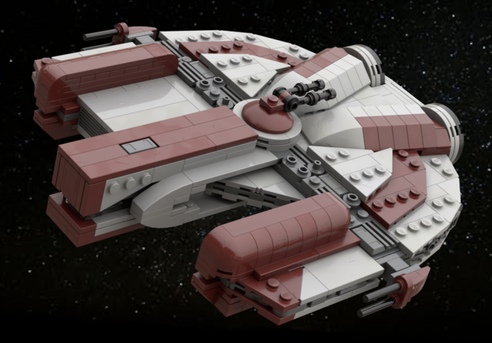 Lego Ebon Hawk - Midi scale with angled display