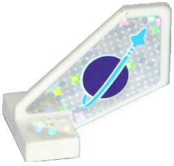 Lego Tail Shuttle, Small with Classic Space Logo with Medium Azure Arrow Pattern (Sticker) - Set 41128