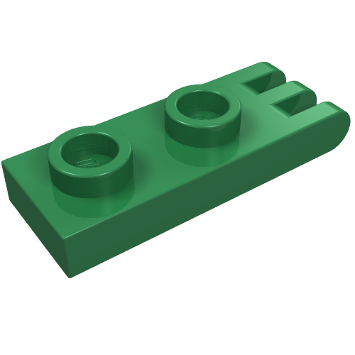 Lego Hinge Plate 1 x 2 with 3 Fingers [Hollow Studs] / Green