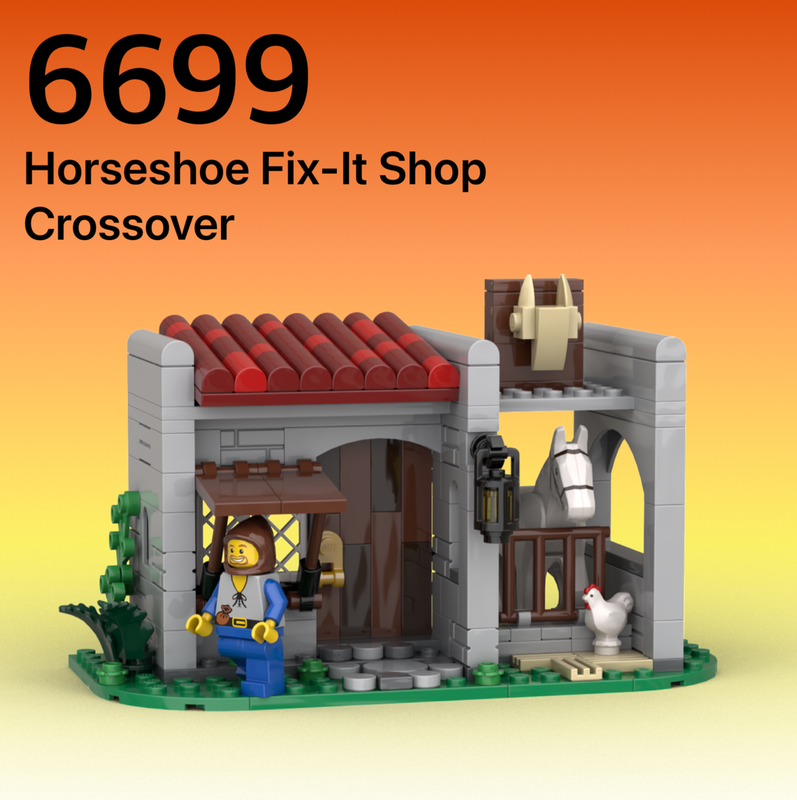 Lego 6699 Medieval Horseshoe Fixit Shop Crossover