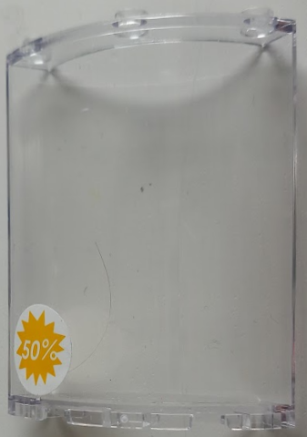 Lego Cylinder Quarter 4 x 4 x 6 with White '50%' Discount on Yellow Star Pattern Model Right Side (Sticker) - Set 41450