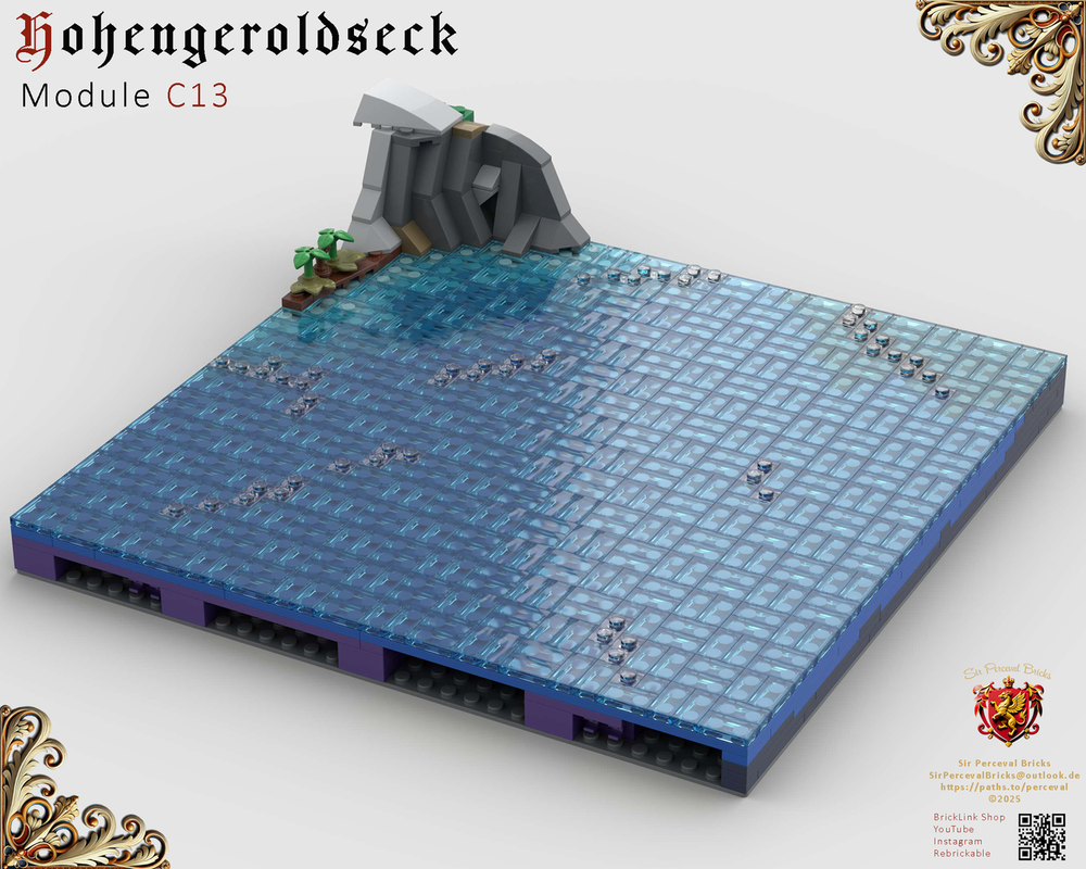Lego C13 Castle Hohengeroldseck - River (Landscape Expansaion 1)