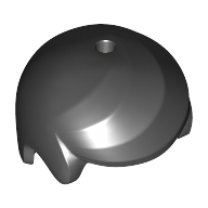 Lego Hair Smooth and Parted, Hole for Pin on Top (Classic) / Black
