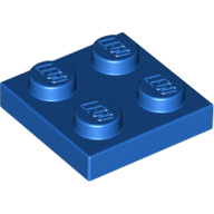 Lego Plate 2 x 2 / Blue