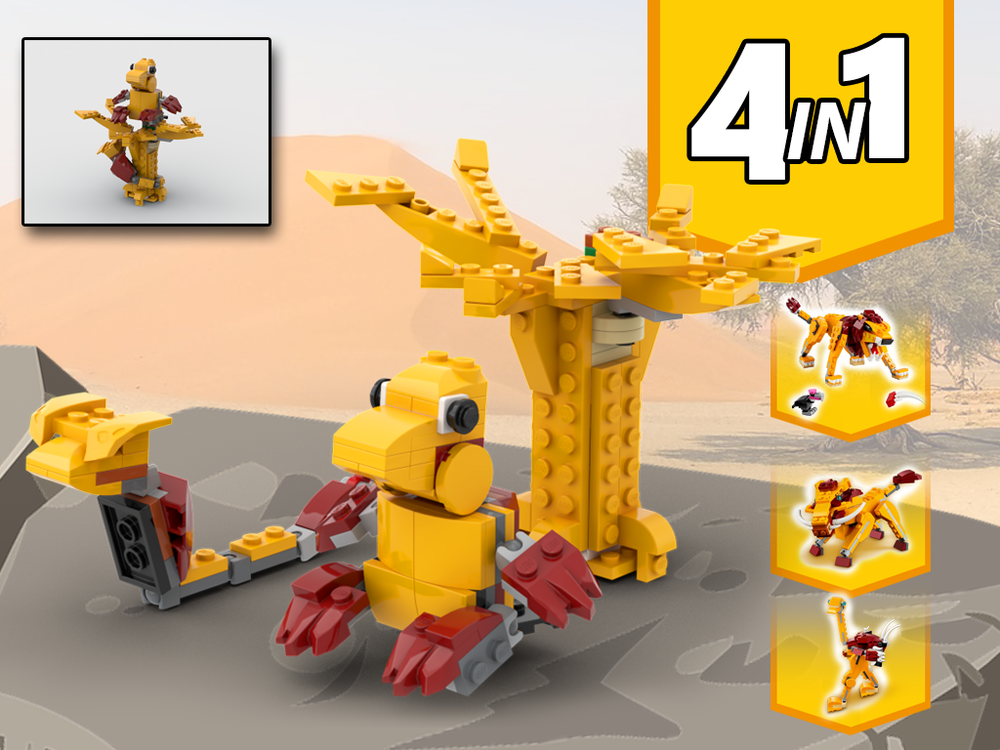 Lego 31112 Snake and bird Alternative Build