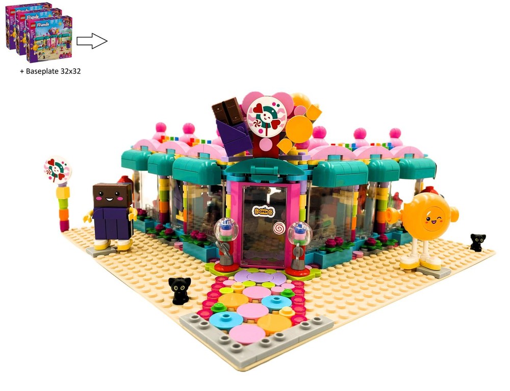 Lego Corner Sweet Shop Modular Alternate build of 3x42649 Sweet Shop