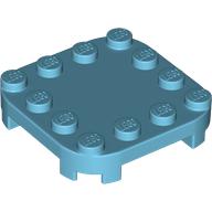 Lego Plate Round Corners 4 x 4 x 2/3 Circle with Reduced Knobs / Medium Azure