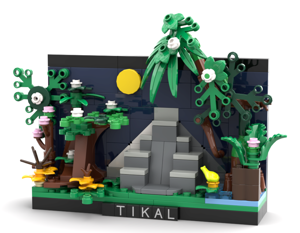 Lego Guatemala Postcard (Tikal Maya Pyramid)