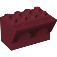 Lego Duplo Brick 4 x 3 x 3 Wry Inverted / Dark Red