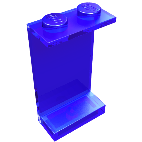 Lego Panel 1 x 2 x 3 - Solid Studs / Trans-Purple