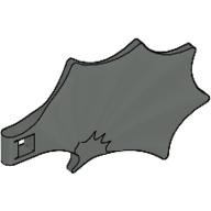 Lego Creature Body Part, Dragon Wing / Dark Gray
