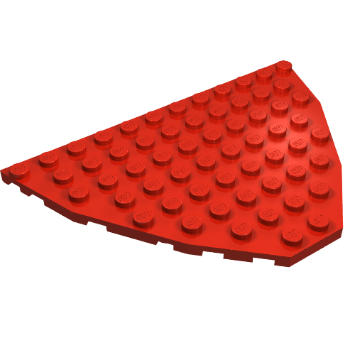 Lego Wedge Plate 8 x 12 Boat Bow / Red