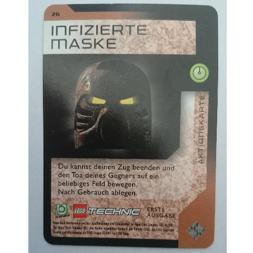 Lego Trading Card, Bionicle Game: QftM - 26 Game Action - Infected Mask