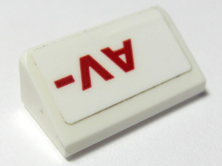 Lego Slope 30 1 x 2 x 2/3 with Avenjet 'AV-' Pattern (Sticker) - Set 76049