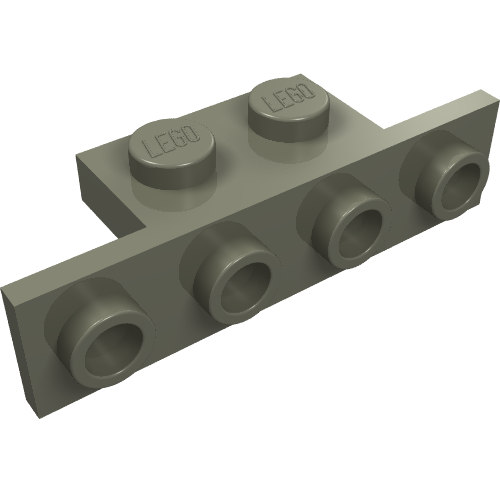 Lego Bracket 1 x 2 - 1 x 4 [Square Corners] / Dark Gray