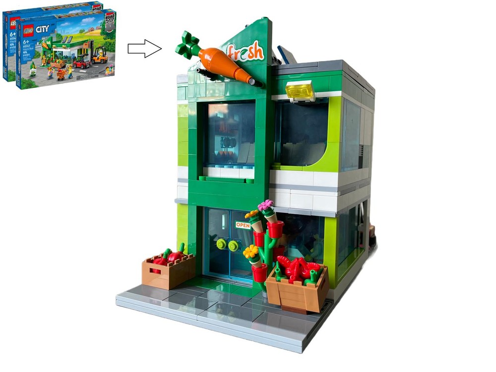 Lego Grocery Store Modular 2 Storey Alternate build (2x60347)
