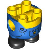 Lego Minion Body, Blue Overalls, M Logo print / Yellow