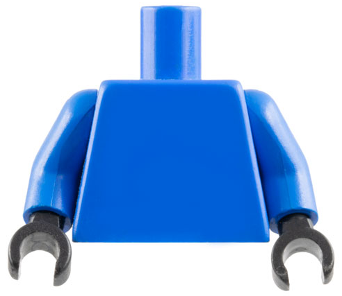Lego Torso Plain / Blue Arms / Black Hands