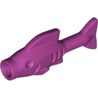 Lego Animal, Fish [Hollow Stud Mouth] / Magenta