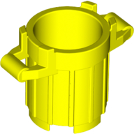 Lego Trash Can with 4 Cover Holders / Vibrant Yellow